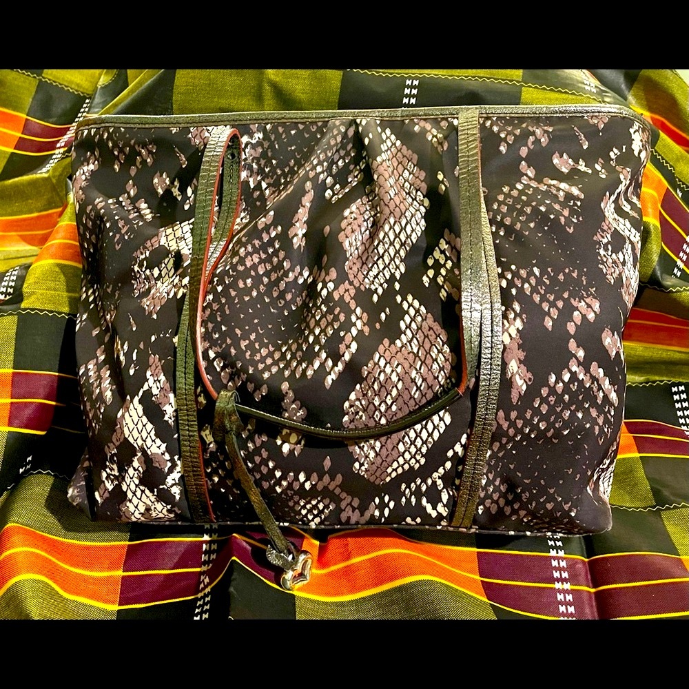 Brighton Snake-Print Tote Bag